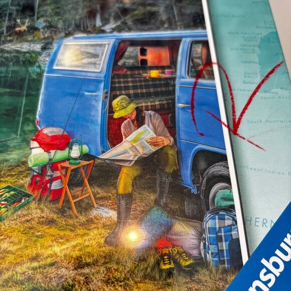 Ravensburger Premium Puzzle 1000 Pieces Calm Camping Lake Lab Mountain Sealed - Picture 3 of 7